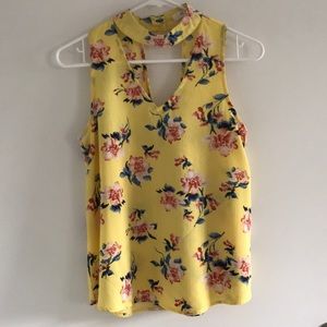 Yellow Blouse with Cut Outs